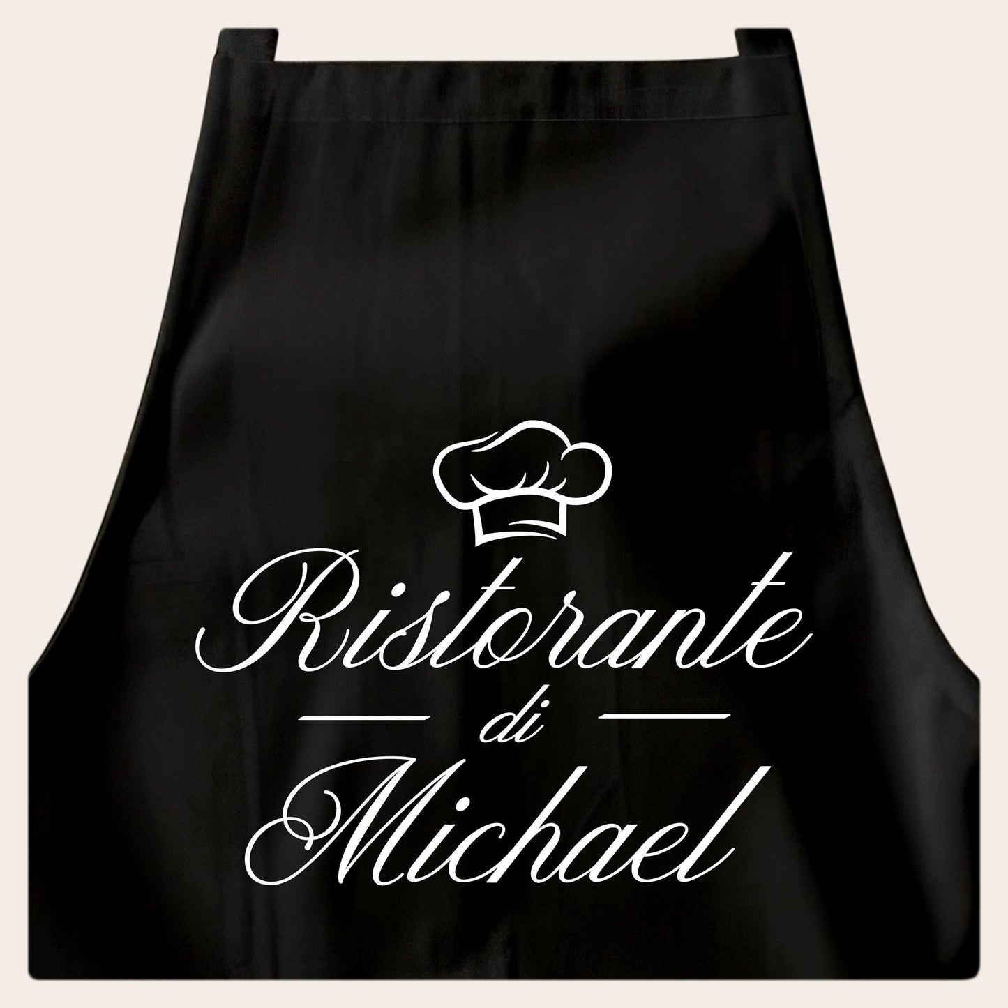 Schürze personalisierte Männer Frauen Ristorante Kochschürze lustiges Geschenk Backschürze Küchenschürze Schwarz