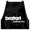 Bratort Kochschürze personalisierte Schürze Grillschürze für Männer Frauen lustiges Geschenk Grillzubehör Küchenschürze Schwarz
