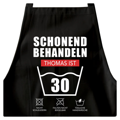 30. Geburtstag Geschenk Schürze personalisiert "Schonend behandeln" personalisiert lustiges Geburtstagsgeschenk Küchenschürze Grillschürze