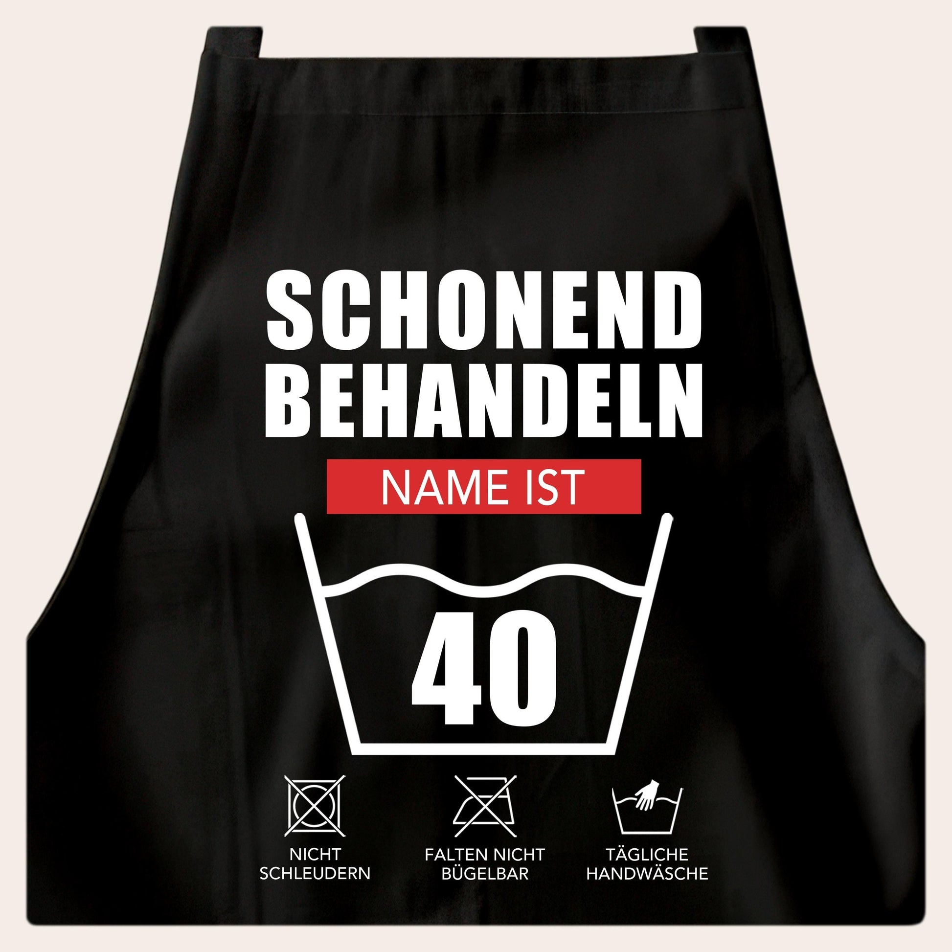 40. Geburtstag Geschenk Schürze personalisiert "Schonend behandeln" personalisiert lustiges Geburtstagsgeschenk Küchenschürze Grillschürze