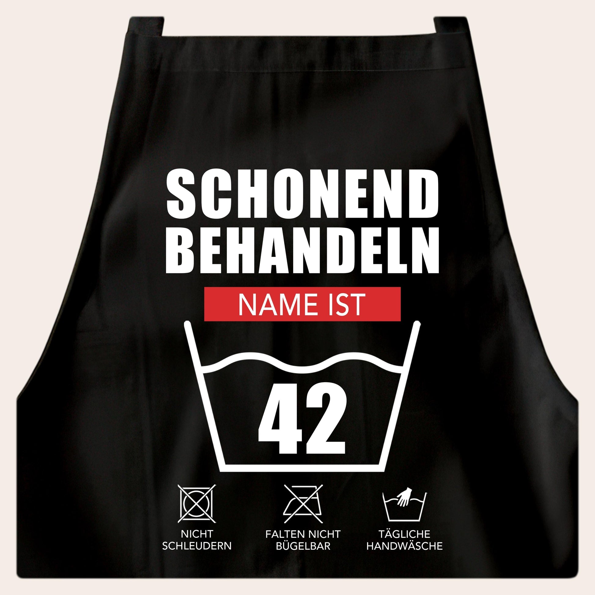 Geburtstag Geschenk Schürze personalisiert "Schonend behandeln" personalisiert lustiges Geburtstagsgeschenk Küchenschürze Grillschürze