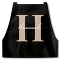 Kochschürze Damen Schürze personalisiert Geschenk für Mama Oma Frauen Küchenschürze Buchstabe Überwurfschürze Backschürze Schwarz