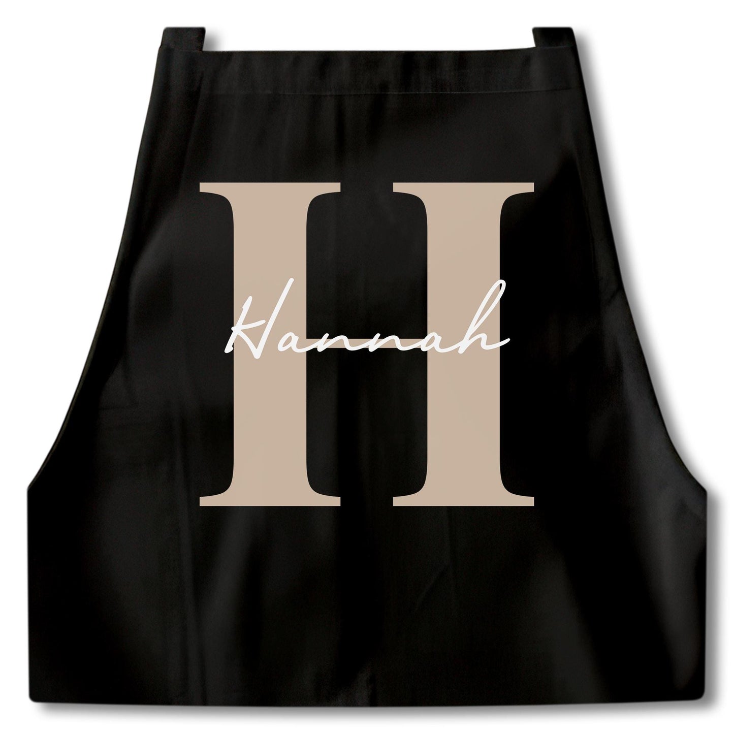 Kochschürze Damen Schürze personalisiert Geschenk für Mama Oma Frauen Küchenschürze Buchstabe Überwurfschürze Backschürze Schwarz