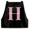 Kochschürze Damen Schürze personalisiert Geschenk für Mama Oma Frauen Küchenschürze Buchstabe Überwurfschürze Backschürze Schwarz
