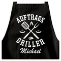 Grillschürze Mann personalisiert Auftragsgriller Kochschürze Herren lustiges Grillzubehör Geschenk Grillgeschenk Männer Schürze Schwarz