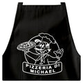 Pizza Schürze personalisierte Pizzabäcker Kochschürze Herren Frauen lustiges Geschenk Pizzeria Küchenschürze Schwarz