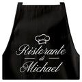 Schürze personalisierte Männer Frauen Ristorante Kochschürze lustiges Geschenk Backschürze Küchenschürze Schwarz