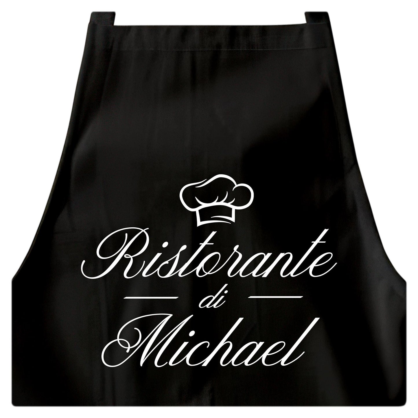 Schürze personalisierte Männer Frauen Ristorante Kochschürze lustiges Geschenk Backschürze Küchenschürze Schwarz