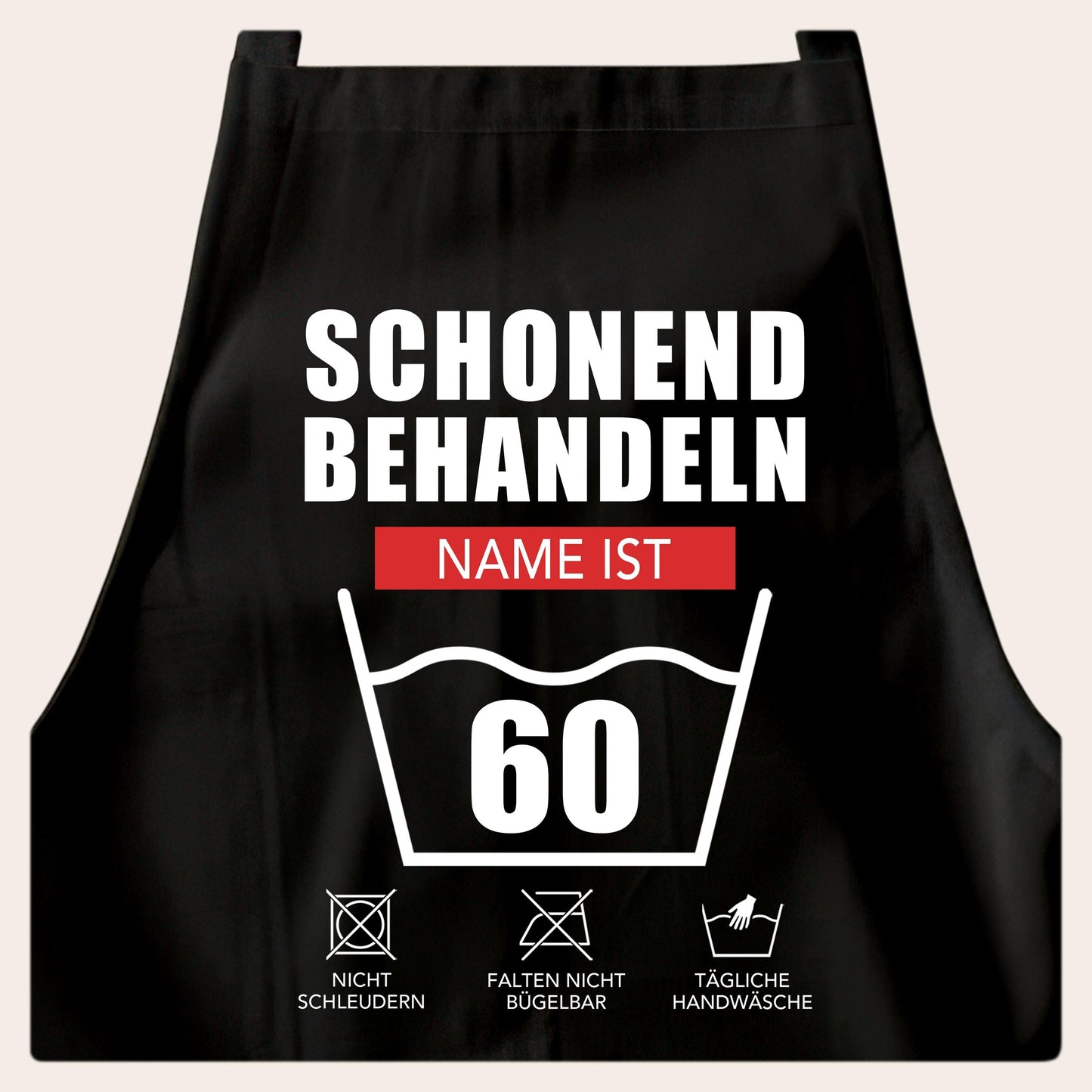60. Geburtstag Geschenk Schürze personalisiert "Schonend behandeln" personalisiert lustiges Geburtstagsgeschenk Küchenschürze Grillschürze