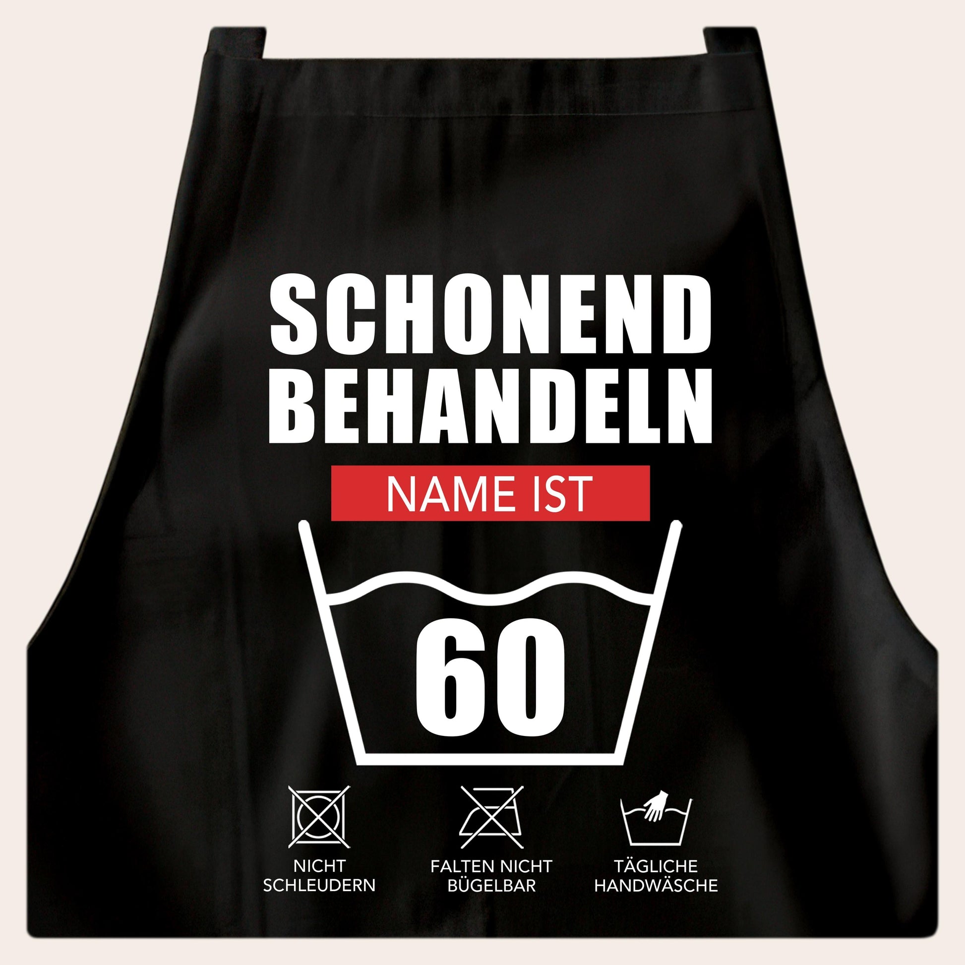 60. Geburtstag Geschenk Schürze personalisiert "Schonend behandeln" personalisiert lustiges Geburtstagsgeschenk Küchenschürze Grillschürze