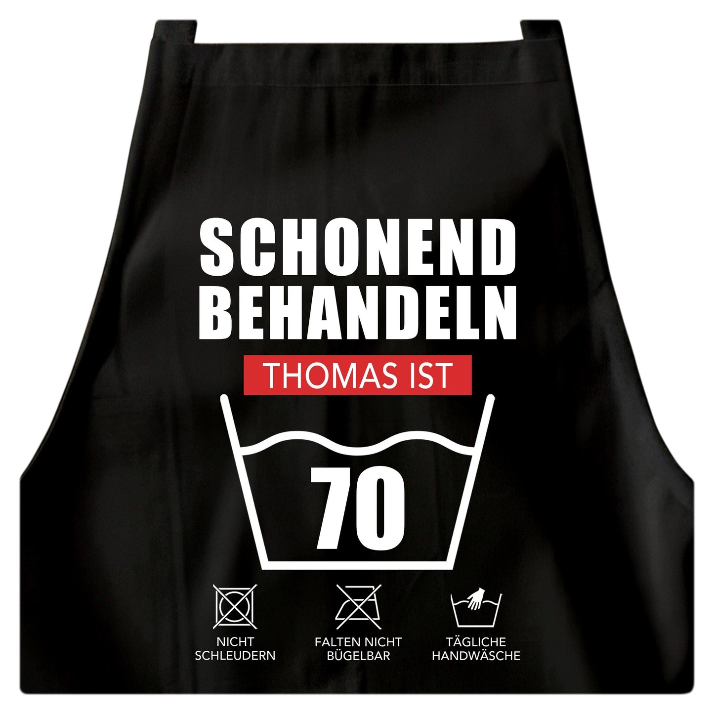 70. Geburtstag Geschenk Schürze personalisiert "Schonend behandeln" personalisiert lustiges Geburtstagsgeschenk Küchenschürze Grillschürze