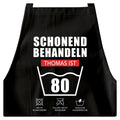80. Geburtstag Geschenk Schürze personalisiert "Schonend behandeln" personalisiert lustiges Geburtstagsgeschenk Küchenschürze Grillschürze