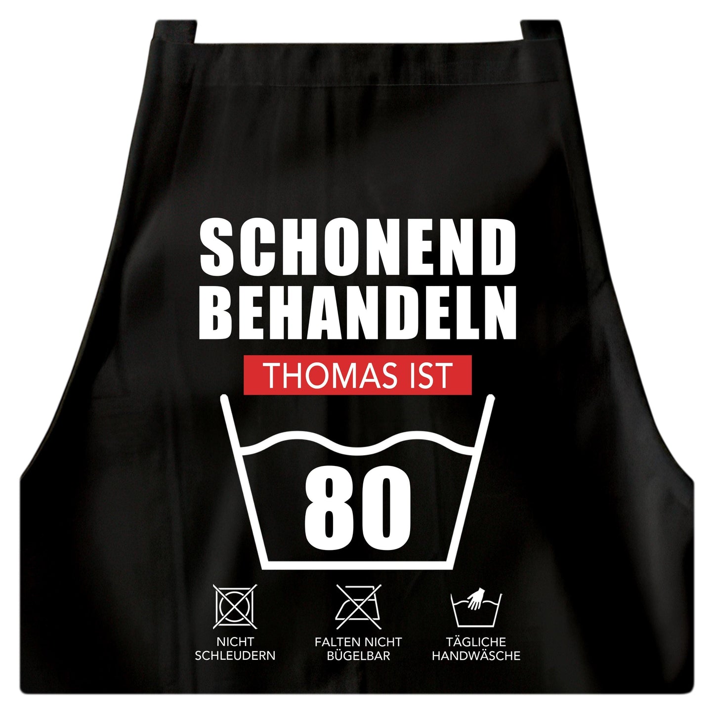 80. Geburtstag Geschenk Schürze personalisiert "Schonend behandeln" personalisiert lustiges Geburtstagsgeschenk Küchenschürze Grillschürze