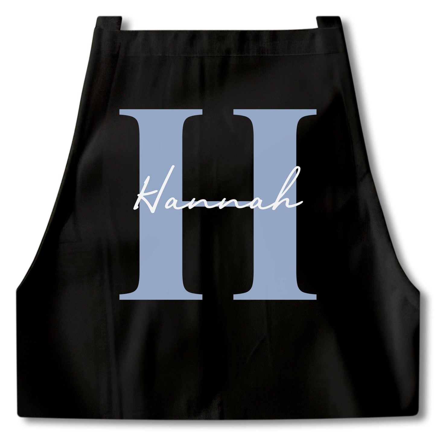 Kochschürze Damen Schürze personalisiert Geschenk für Mama Oma Frauen Küchenschürze Buchstabe Überwurfschürze Backschürze Schwarz