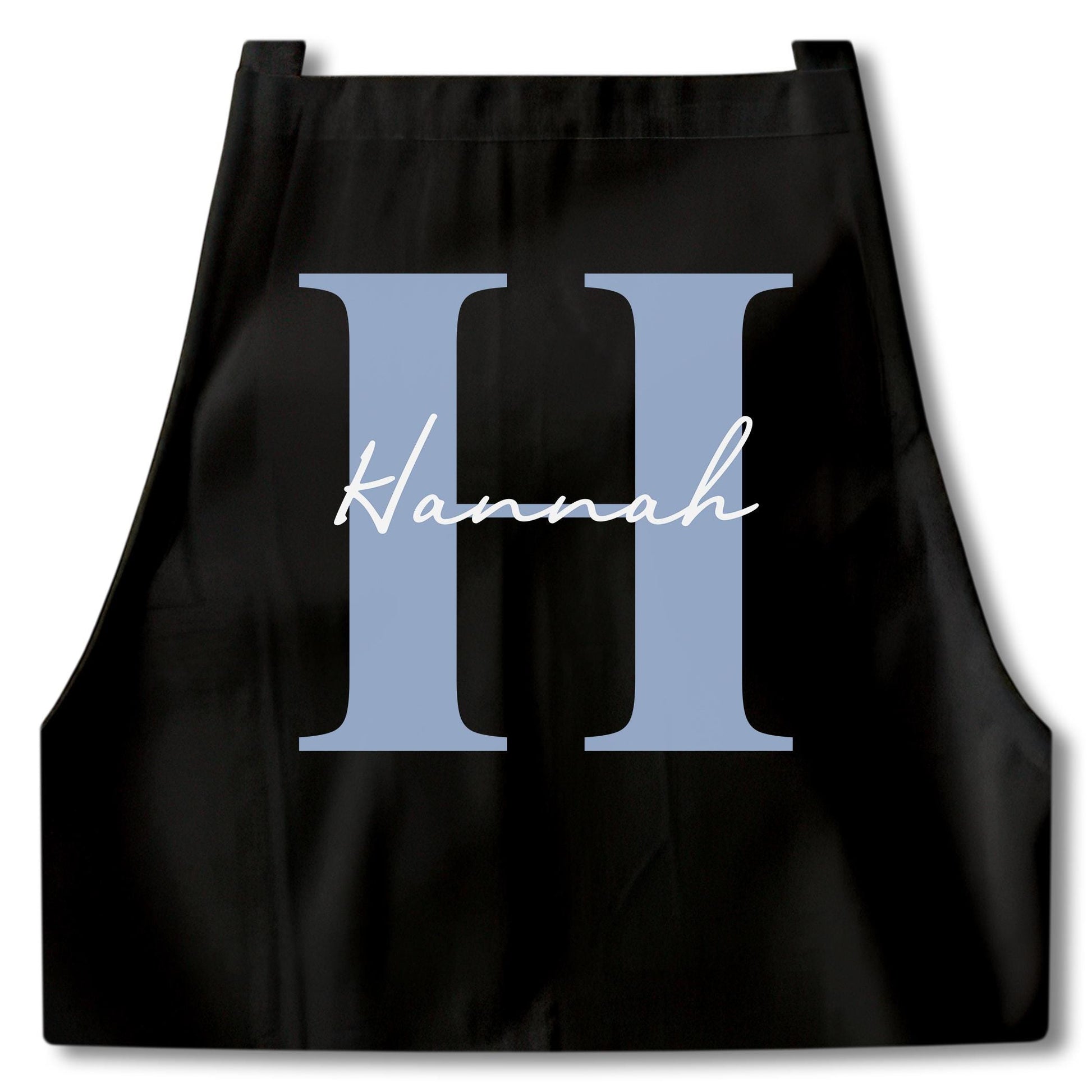 Kochschürze Damen Schürze personalisiert Geschenk für Mama Oma Frauen Küchenschürze Buchstabe Überwurfschürze Backschürze Schwarz