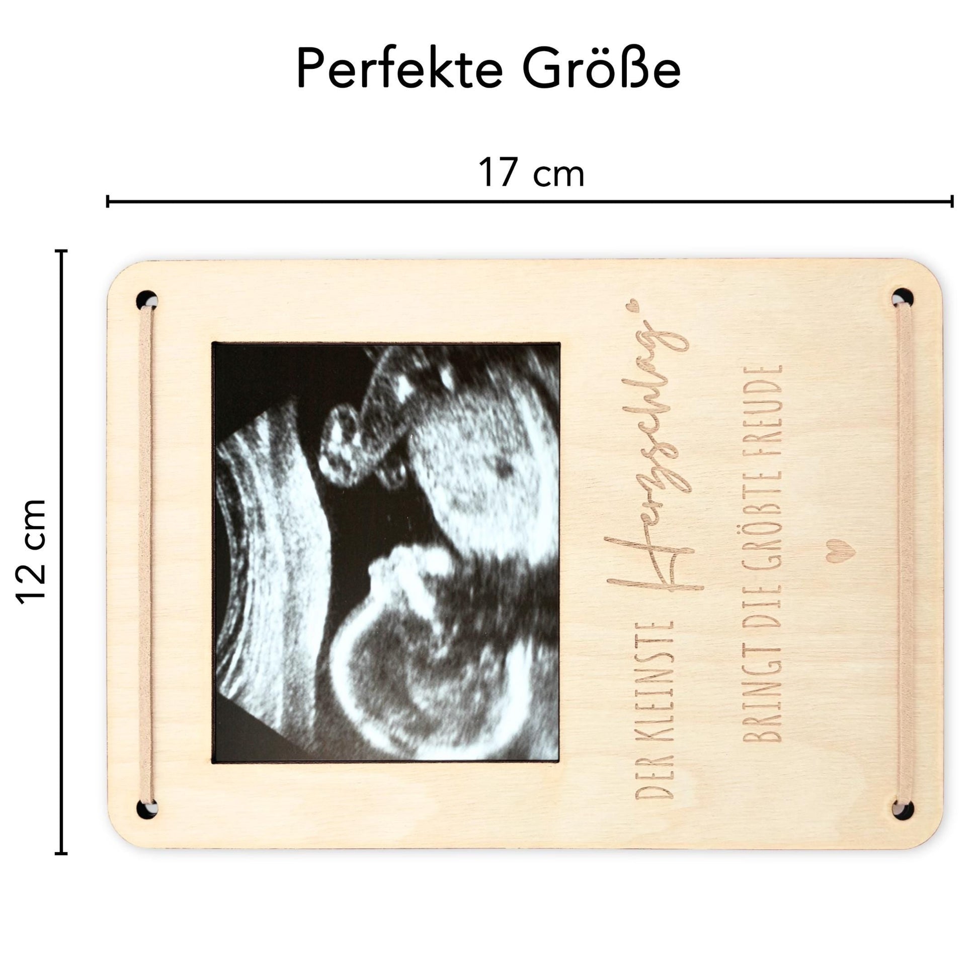 Schwangerschaft verkünden personalisierter Ultraschallbild Bilderrahmen Ultraschall Holzrahmen Geschenk Schwangerschaftsverkündung 12x17 cm