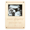 Schwangerschaft verkünden personalisierter Ultraschallbild Bilderrahmen Ultraschall Holzrahmen Geschenk Schwangerschaftsverkündung 12x17 cm