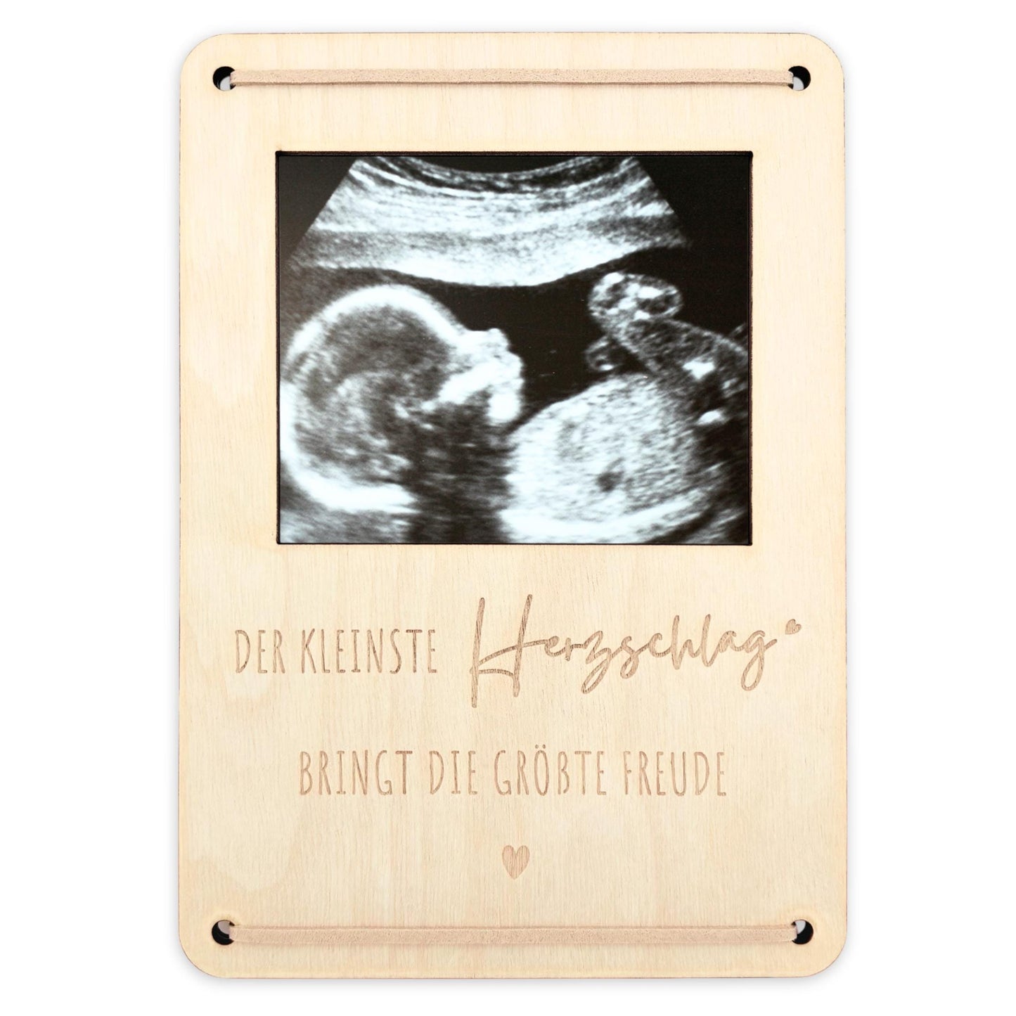Schwangerschaft verkünden personalisierter Ultraschallbild Bilderrahmen Ultraschall Holzrahmen Geschenk Schwangerschaftsverkündung 12x17 cm