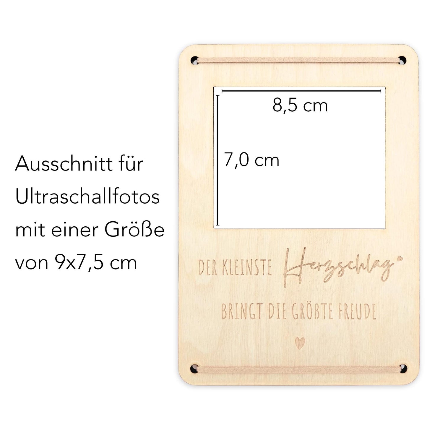 Schwangerschaft verkünden personalisierter Ultraschallbild Bilderrahmen Ultraschall Holzrahmen Geschenk Schwangerschaftsverkündung 12x17 cm