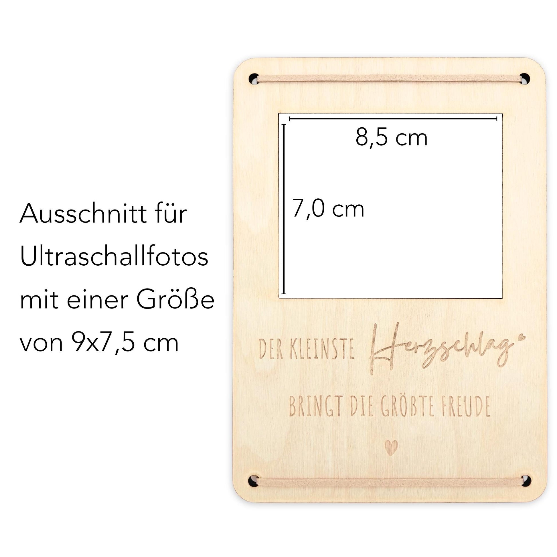 Ihr werdet Oma und Opa personalisierter Ultraschallbild Bilderrahmen Ultraschall Holzrahmen Geschenk Schwangerschaft verkünden 12x17 cm