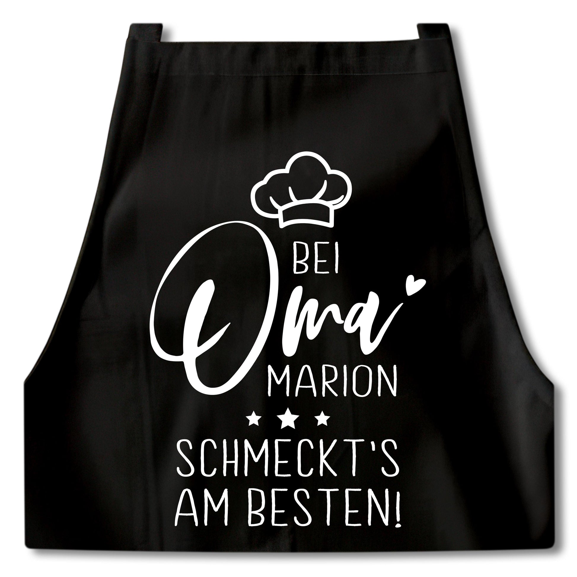 Oma Schürze personalisiert Kochschürze Damen Geschenk Geburtstag Großmutter Küchenschürze Muttertagsgeschenk Backschürze Schwarz