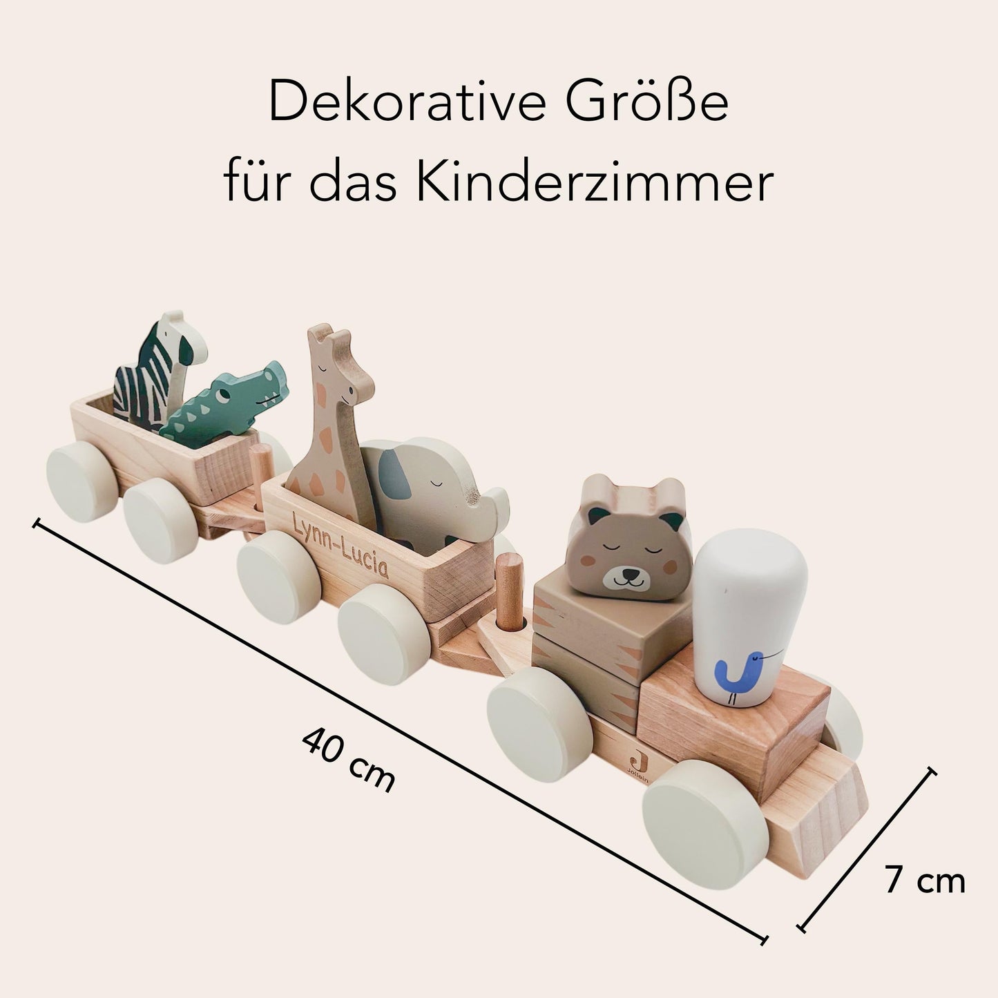 Holzzug mit Namen personalisiert Holzeisenbahn Geburt Geburtsgeschenk Jungen Mädchen Zug aus Holz Baby Geschenk Holzspielzeug