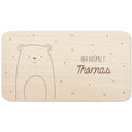 Frühstücksbrettchen Bär personalisiert Brettchen Holz Holzbrett für Kinder Geschenk Baby Geburtsgeschenk Frühstücksbrett mit Gravur