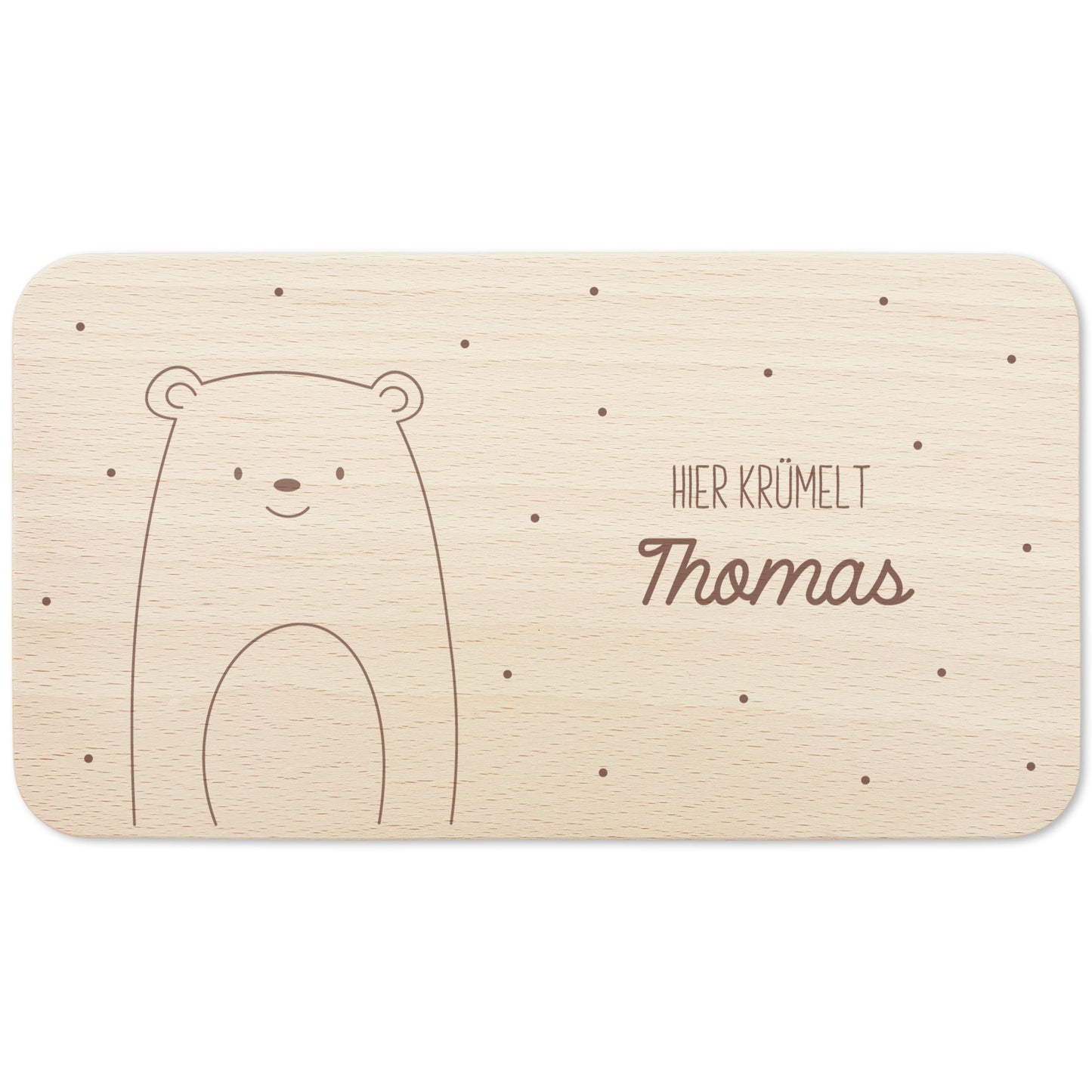 Frühstücksbrettchen Bär personalisiert Brettchen Holz Holzbrett für Kinder Geschenk Baby Geburtsgeschenk Frühstücksbrett mit Gravur