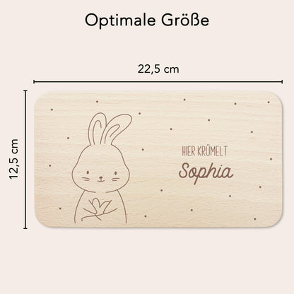 Frühstücksbrettchen Hase personalisiert Brettchen Holz Holzbrett für Kinder Geschenk Baby Geburtsgeschenk Frühstücksbrett mit Gravur