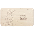 Frühstücksbrettchen Hase personalisiert Brettchen Holz Holzbrett für Kinder Geschenk Baby Geburtsgeschenk Frühstücksbrett mit Gravur