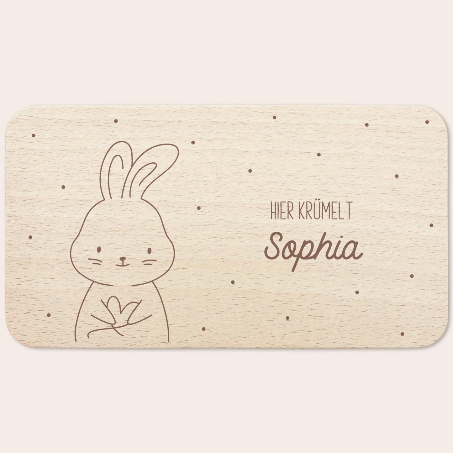 Frühstücksbrettchen Hase personalisiert Brettchen Holz Holzbrett für Kinder Geschenk Baby Geburtsgeschenk Frühstücksbrett mit Gravur