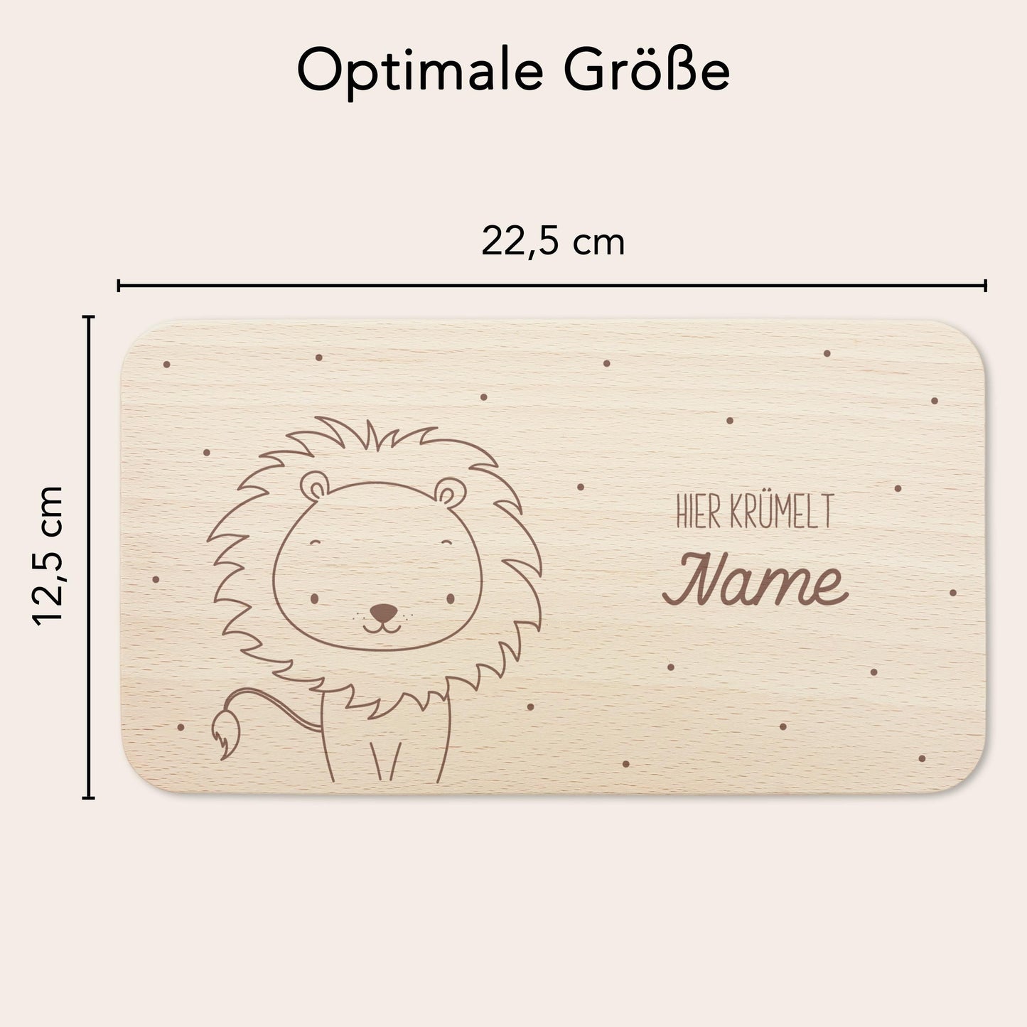 Frühstücksbrettchen Löwe personalisiert Brettchen Holz Holzbrett für Kinder Geschenk Baby Geburtsgeschenk Frühstücksbrett mit Gravur