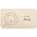 Frühstücksbrettchen Löwe personalisiert Brettchen Holz Holzbrett für Kinder Geschenk Baby Geburtsgeschenk Frühstücksbrett mit Gravur