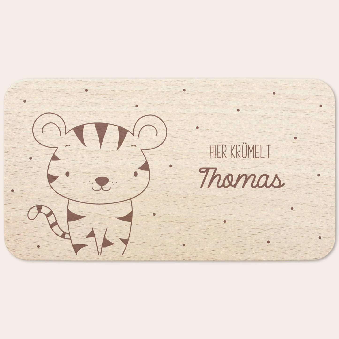 Frühstücksbrettchen Tiger personalisiert Brettchen Holz Holzbrett für Kinder Geschenk Baby Geburtsgeschenk Frühstücksbrett mit Gravur