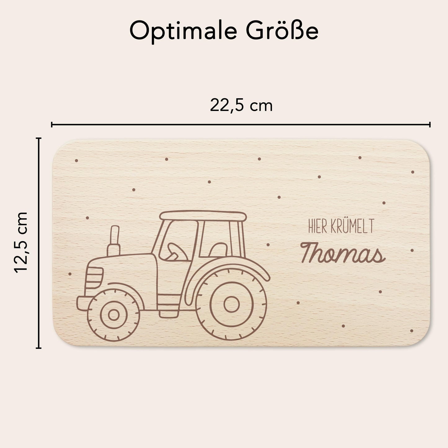 Frühstücksbrettchen Traktor Trecker Holz personalisiert Holzbrett für Jungen Geschenk Baby Holzbrettchen Brettchen Frühstücksbrett Gravur