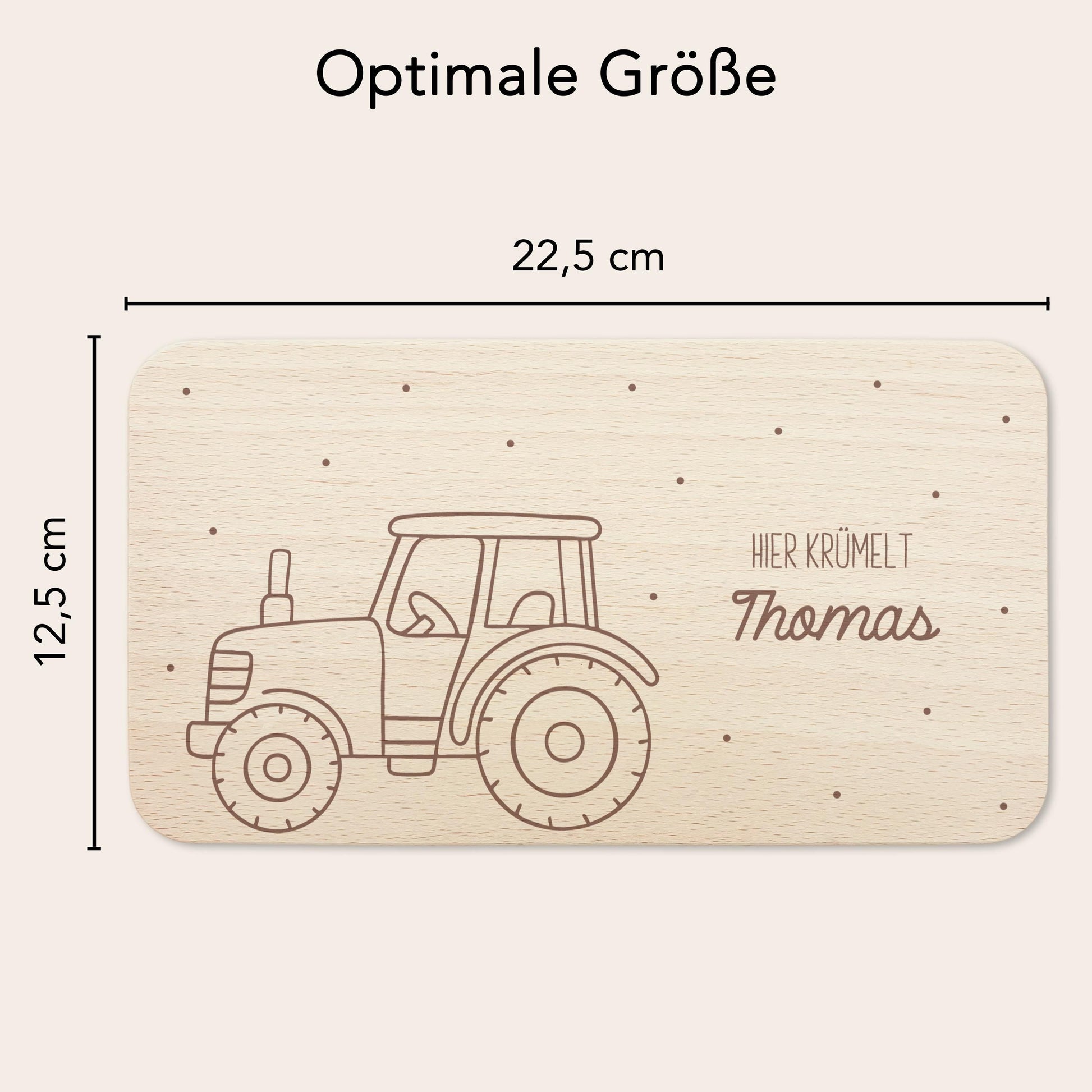 Frühstücksbrettchen Traktor Trecker Holz personalisiert Holzbrett für Jungen Geschenk Baby Holzbrettchen Brettchen Frühstücksbrett Gravur