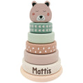 Stapelturm personalisiert Baby Holzspielzeug ab 1 Jahr Taufgeschenk für Mädchen Jungen Spielzeug aus Holz Babygeschenk Geburtsgeschenk