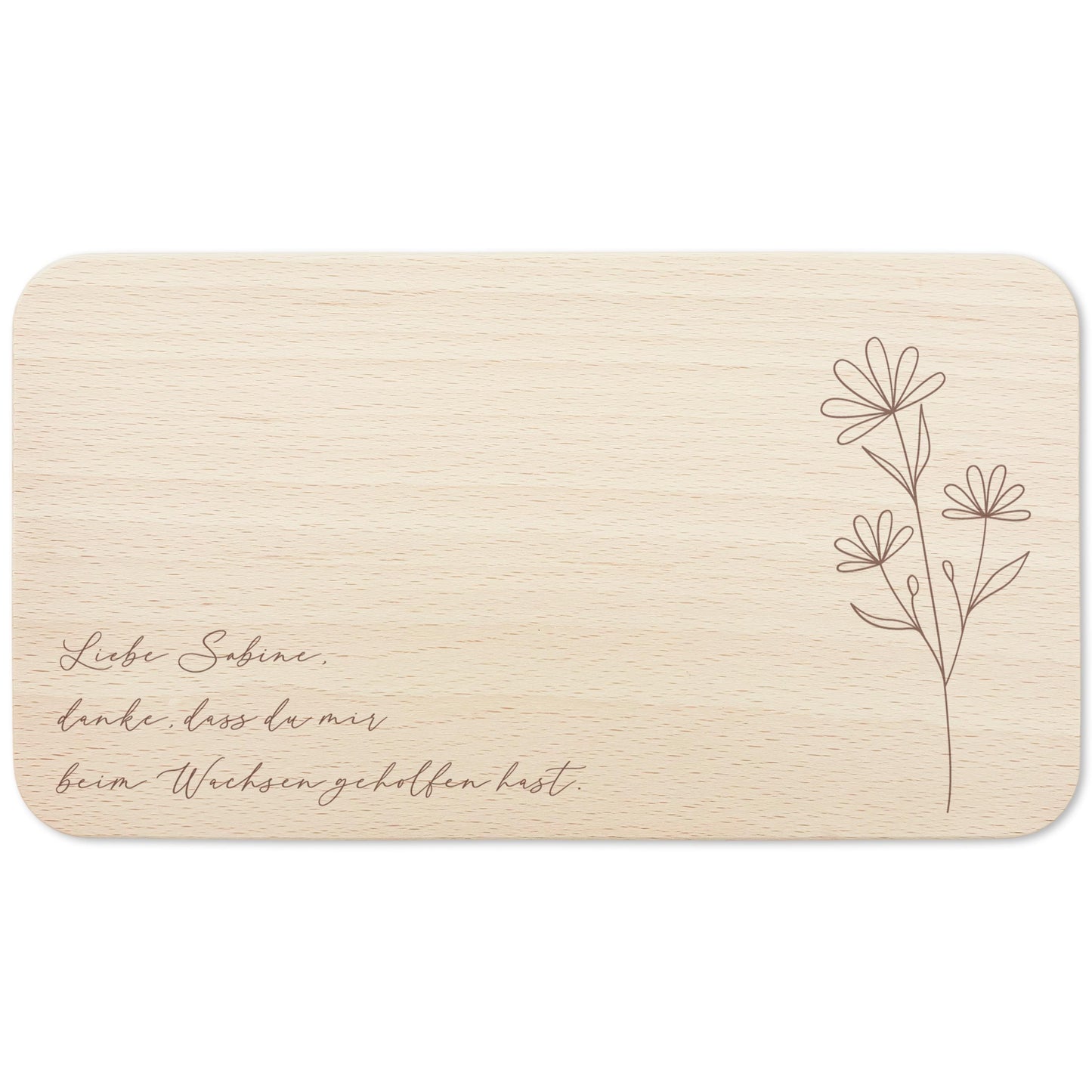 Frühstücksbrettchen personalisiert "Danke dass du mir beim Wachsen geholfen hast" Abschiedsgeschenk Erzieherin Geschenk Dankeschön