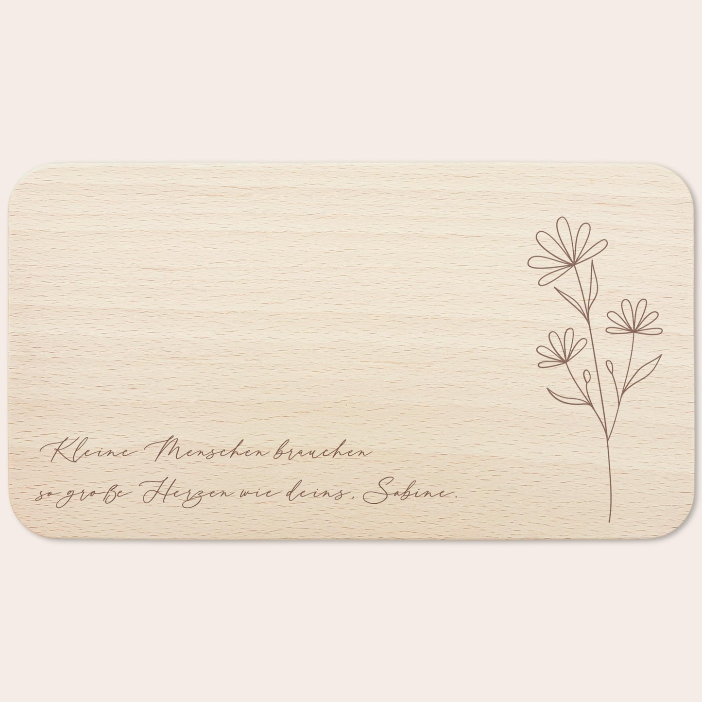 Frühstücksbrettchen personalisiert "Kleine Menschen brauchen so große Herzen wie deins" Abschiedsgeschenk Erzieherin Geschenk Dankeschön