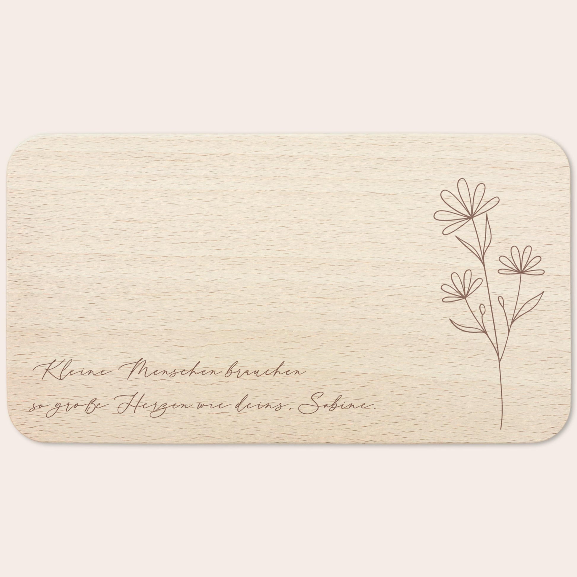 Frühstücksbrettchen personalisiert "Kleine Menschen brauchen so große Herzen wie deins" Abschiedsgeschenk Erzieherin Geschenk Dankeschön