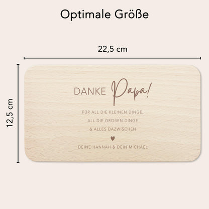 Frühstücksbrettchen Papa personalisiertes Geburtstagsgeschenk Vater Vatertagsgeschenk Brettchen Holz Geschenk Vatertag Holzbrett mit Gravur