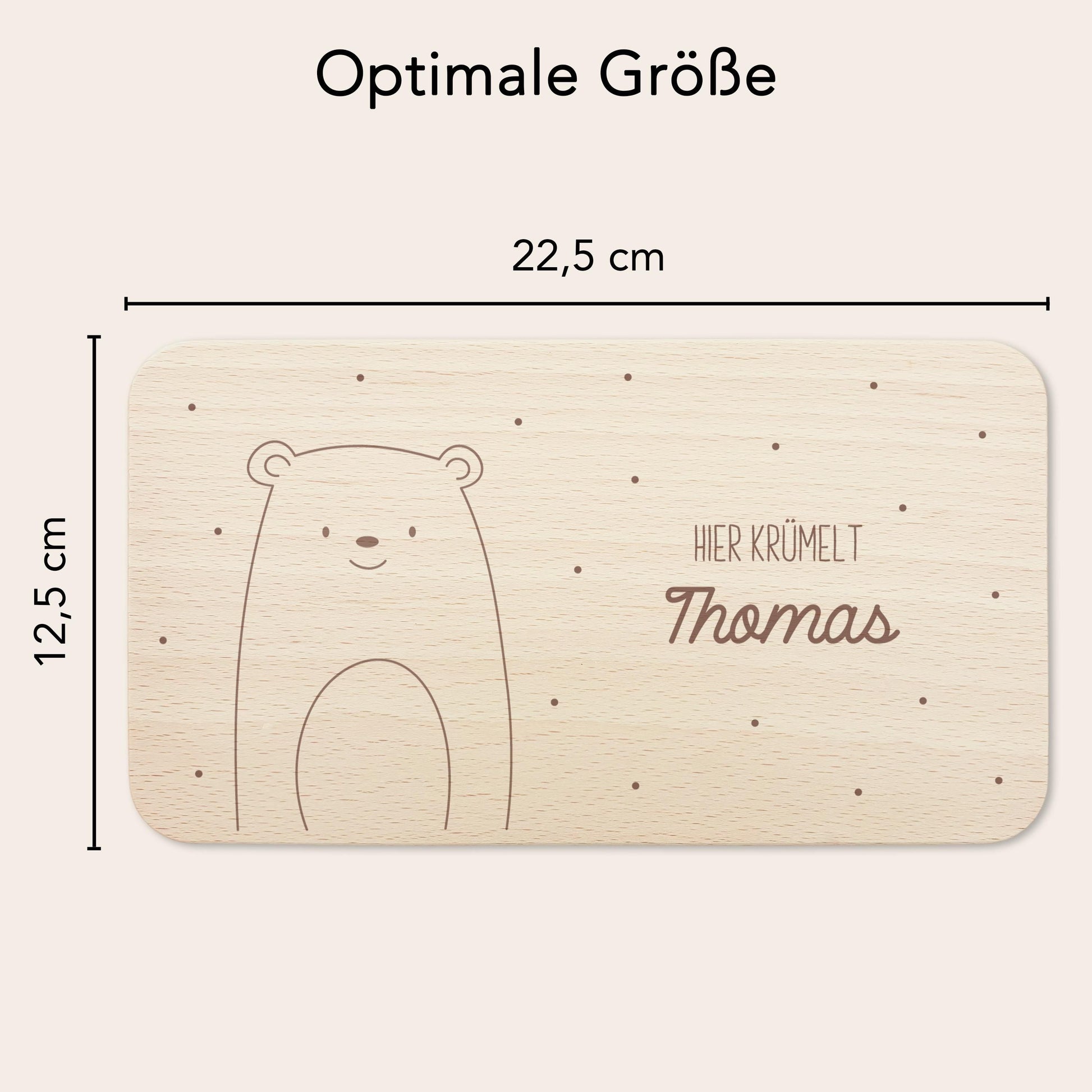 Frühstücksbrettchen Bär personalisiert Brettchen Holz Holzbrett für Kinder Geschenk Baby Geburtsgeschenk Frühstücksbrett mit Gravur
