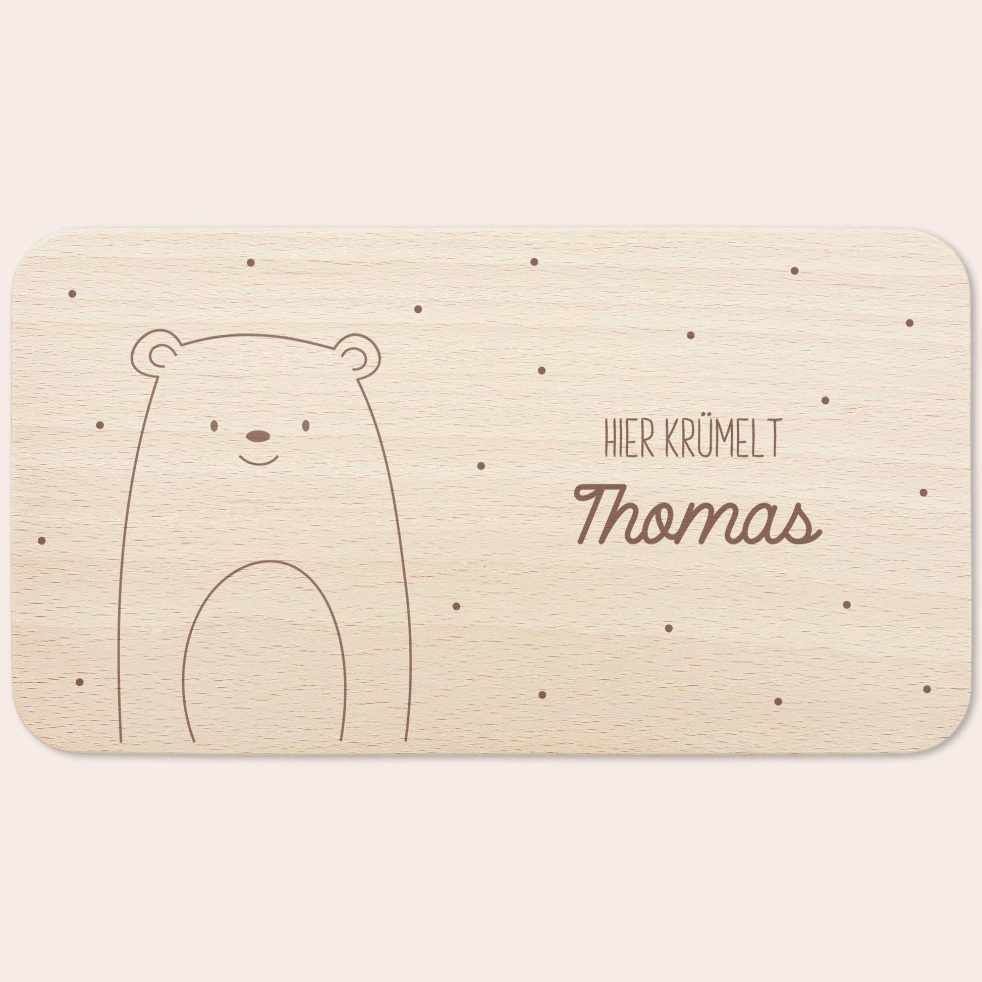 Frühstücksbrettchen Bär personalisiert Brettchen Holz Holzbrett für Kinder Geschenk Baby Geburtsgeschenk Frühstücksbrett mit Gravur