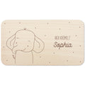 Frühstücksbrettchen Elefant personalisiert Brettchen Holz Holzbrett für Kinder Geschenk Baby Geburtsgeschenk Frühstücksbrett mit Gravur