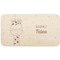 Frühstücksbrettchen Giraffe personalisiert Brettchen Holz Holzbrett für Kinder Geschenk Baby Geburtsgeschenk Frühstücksbrett mit Gravur