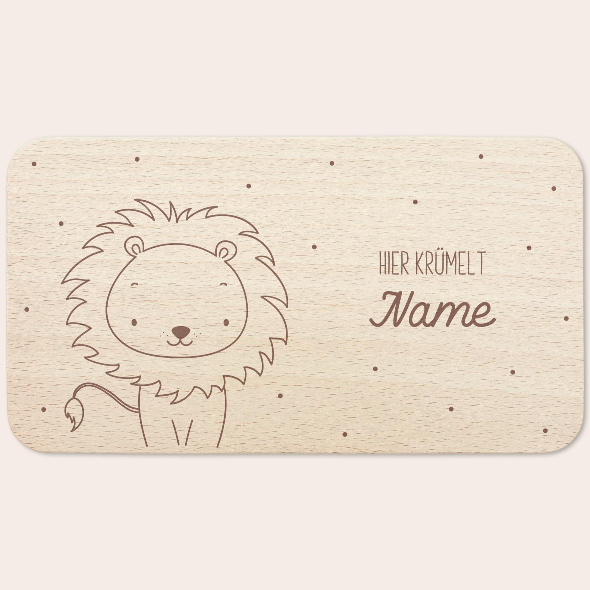 Frühstücksbrettchen Löwe personalisiert Brettchen Holz Holzbrett für Kinder Geschenk Baby Geburtsgeschenk Frühstücksbrett mit Gravur