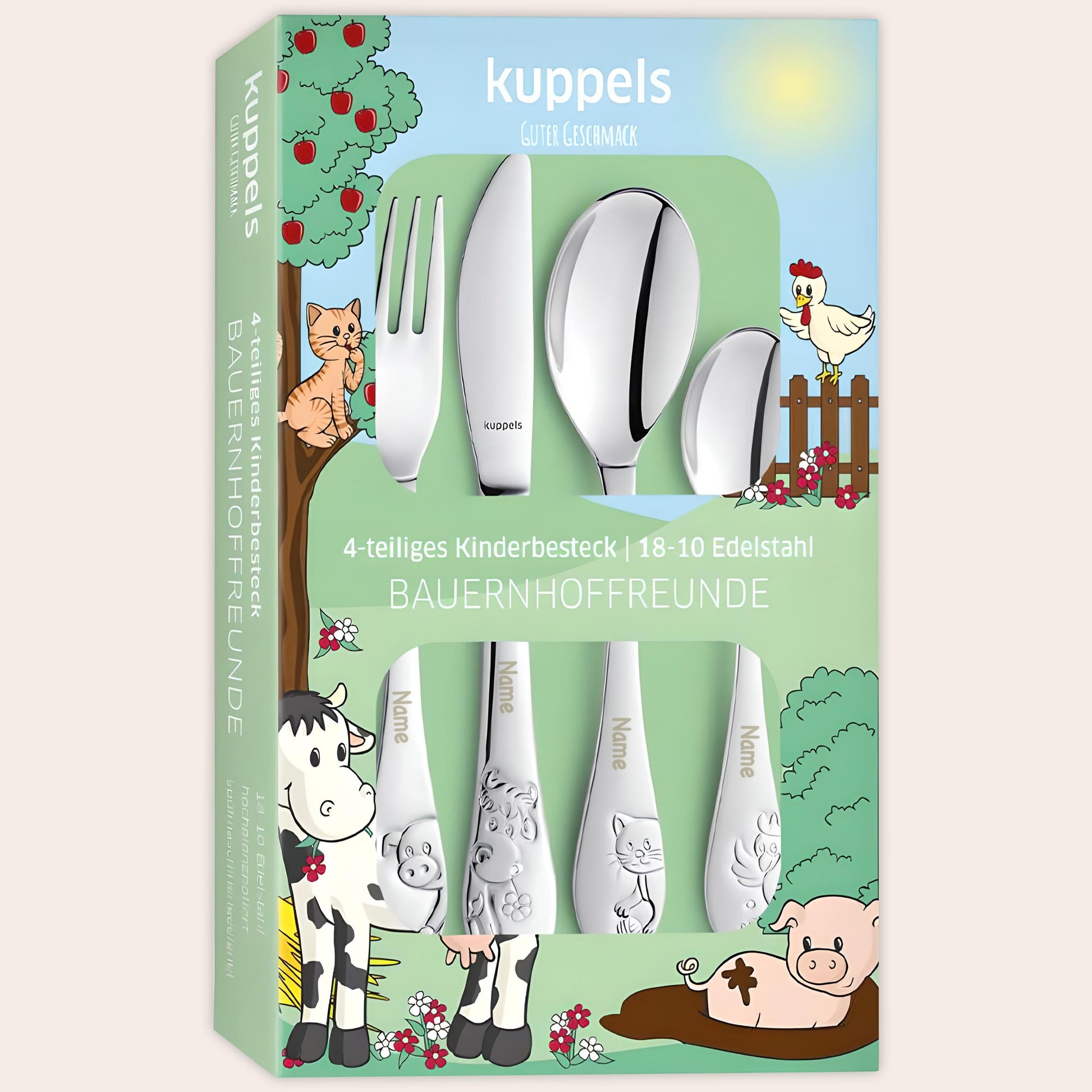 Kinderbesteck mit Namen personalisiert Kinder Besteck Set ab 3 Jahre Taufgeschenke für Jungen Mädchen Geburtstagsgeschenk Kindergeschirr