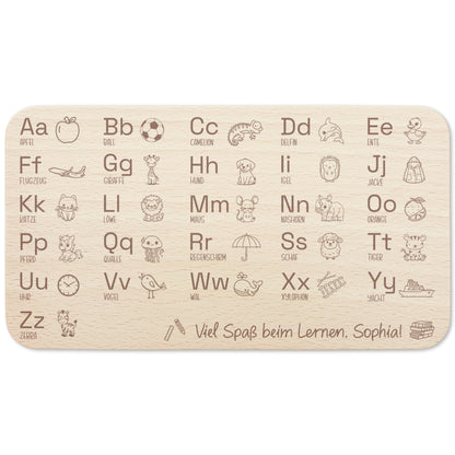 Frühstücksbrettchen Geschenk zur Einschulung personalisiert Schulanfang Holzbrett für Kinder Einschulungsgeschenk Frühstücksbrett mit Gravur
