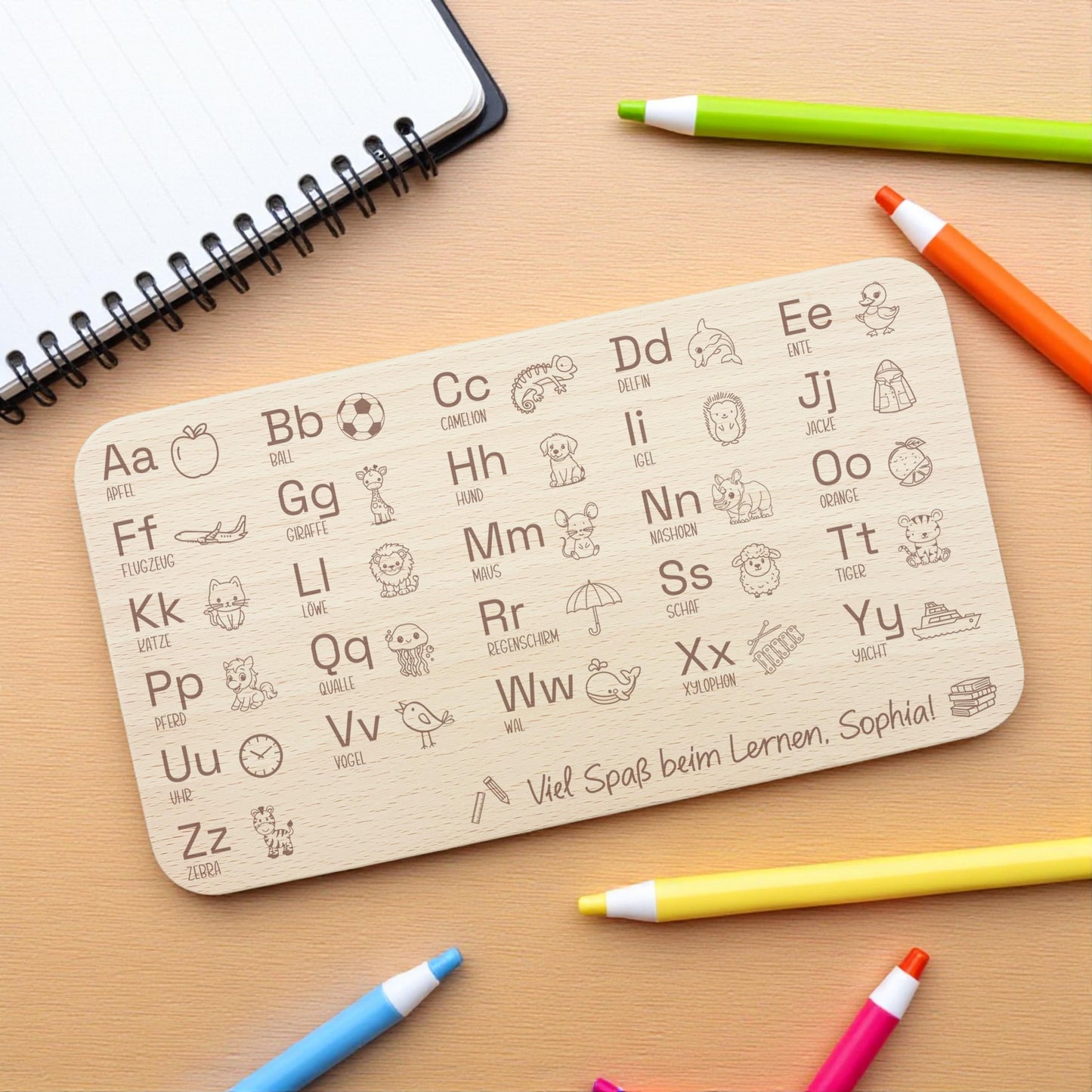 Frühstücksbrettchen Geschenk zur Einschulung personalisiert Schulanfang Holzbrett für Kinder Einschulungsgeschenk Frühstücksbrett mit Gravur