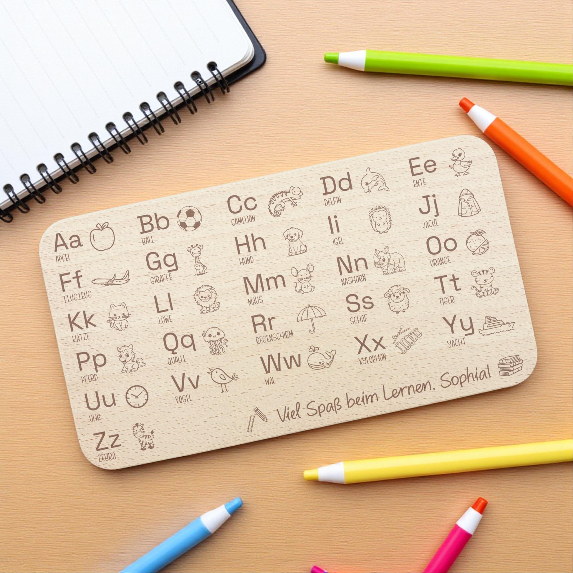 Frühstücksbrettchen Geschenk zur Einschulung personalisiert Schulanfang Holzbrett für Kinder Einschulungsgeschenk Frühstücksbrett mit Gravur